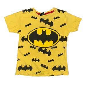 5T Batman boys yellow and black tshirt short sleeved crewneck